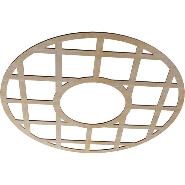 O'Neal Wood Fretwork Pierced Ceiling Medallion, Birch, 38OD X 13 3/4ID X 3/8T